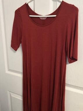 SJS Rust Midi Dress